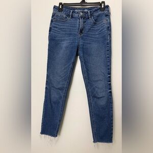 Old Navy Women's Medium Blue Raw Hem Skinny Jeans